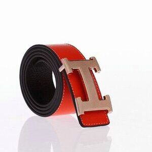 Reversible Hermes Leather Belt 44/110